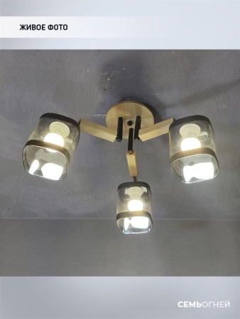 Потолочная люстра Seven Fires Kaleri WD3506/3C-BK-AM