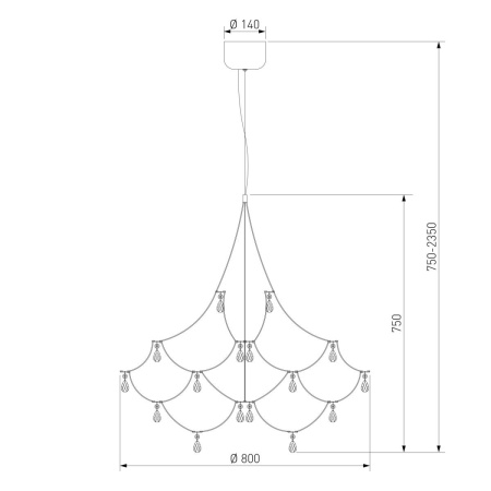 Подвесная люстра Bogates Adit 90400 LED a072123