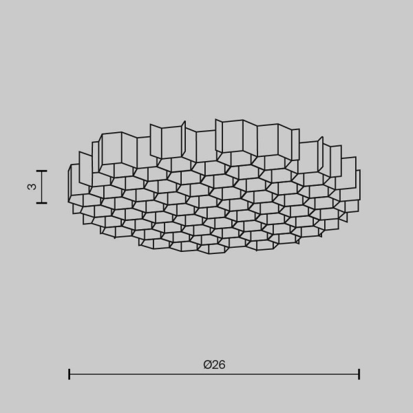 Светофильтр Maytoni Technical Wise HoneyComb-D26 Светофильтр Maytoni Technical Wise HoneyComb-D26