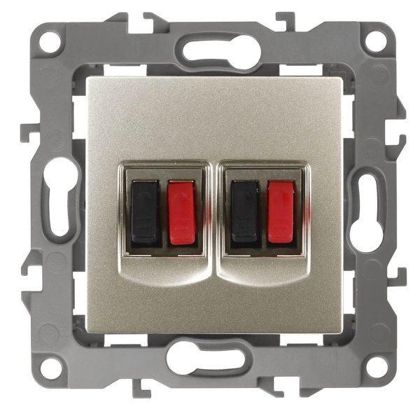 Аудиорозетка двойная ЭРА 12 12-3112-04 Б0027464 Аудиорозетка двойная ЭРА 12 12-3112-04 Б0027464