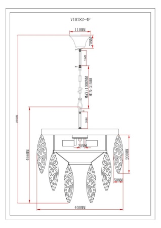 Подвесная люстра Moderli Souls V10782-4P