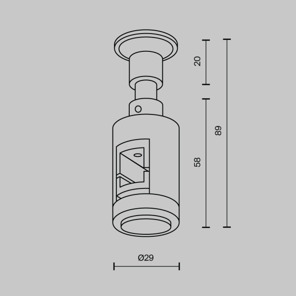 Комплектующие для трековой системы Maytoni Technical TRA155CW-S1-PT