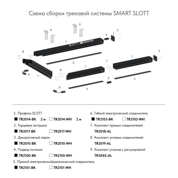 Заглушка Denkirs Smart Slott TR2017-WH