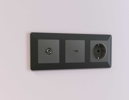 Лицевая панель розетки AMBRELLA VOLT AP9140