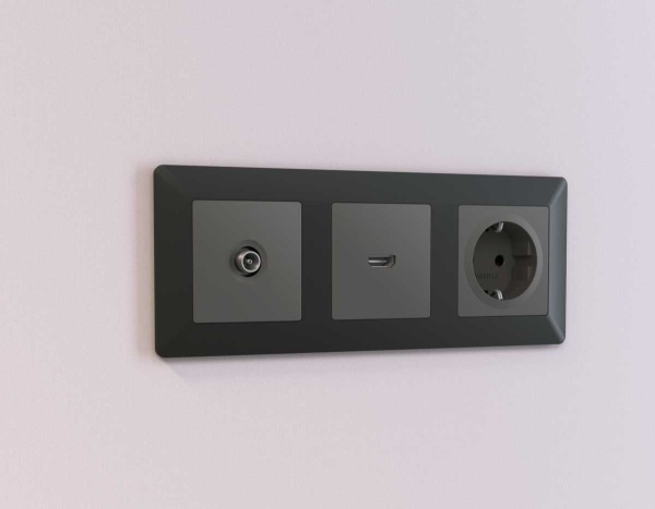 Лицевая панель розетки AMBRELLA VOLT AP9140