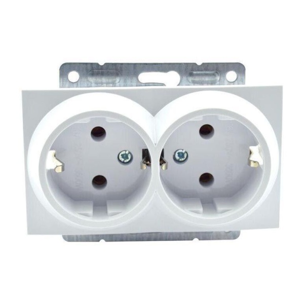 Розетка 2К+З двойная Mono Electric Despina/ Larissa 16A 250V винтовое подключение слоновая кость 500-000104-120 Розетка 2К+З двойная Mono Electric Despina/ Larissa 16A 250V винтовое подключение слоновая кость 500-000104-120