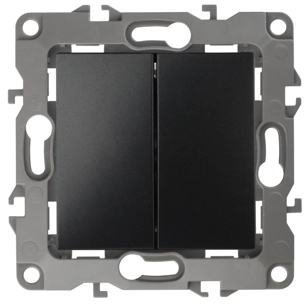 Переключатель двухклавишный ЭРА 12 10AX 250V 12-1106-05 Б0014667 Переключатель двухклавишный ЭРА 12 10AX 250V 12-1106-05 Б0014667