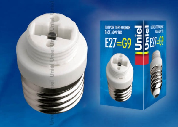Переходник с цоколя Е27 на G9 Uniel LH27-G9S 06474
