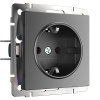 Розетка с заземлением Werkel графит W1171064 4690389194405