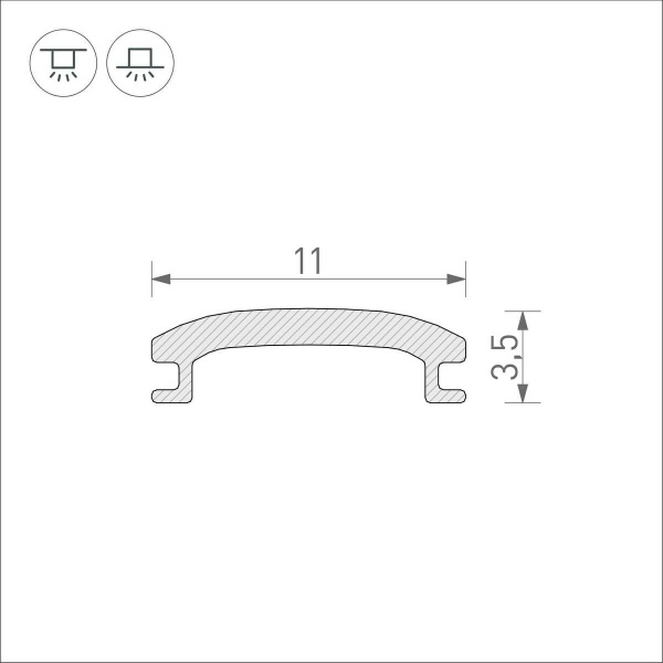 Рассеиватель Arlight Stretch-Shadow-10M Opal-PVC 040644