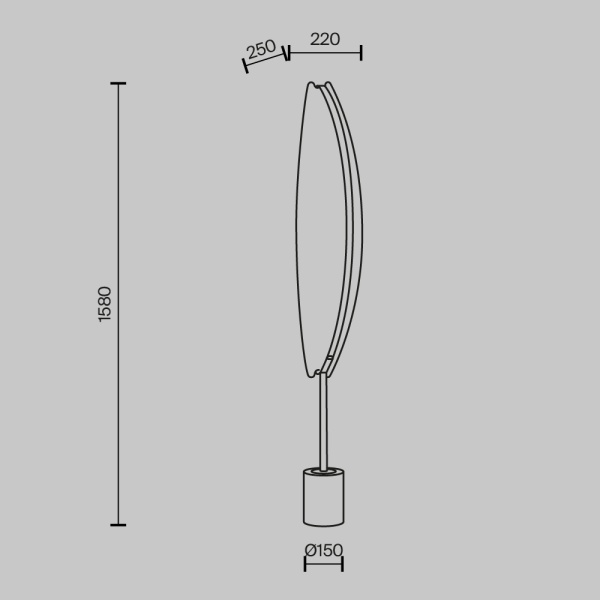 Торшер Maytoni Breeze MOD281FL-L33BS3K