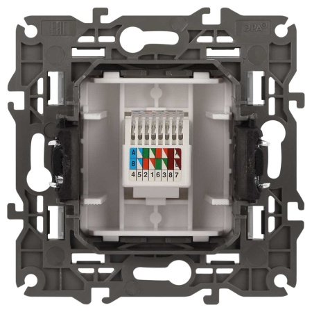 Розетка ЭРА Elegance 14-3107-16 RJ45, титан Б0065764