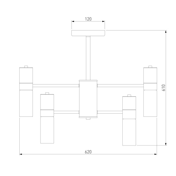 Подвесная люстра Eurosvet Tesoro 70125/6 черный