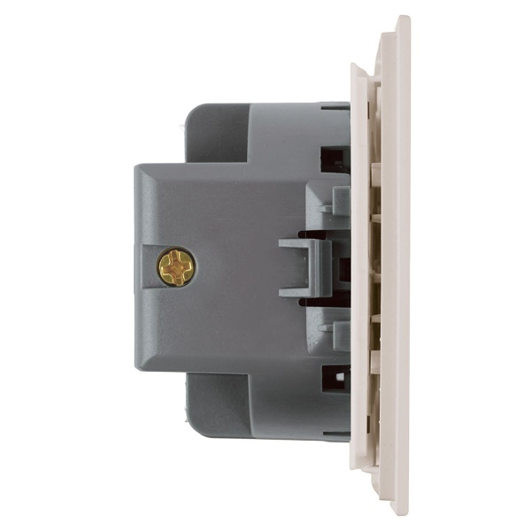 Выключатель 1-клавишный самовозвратный (механизм), Stekker, 250В, 10А Мия, RSW10-3112-08, пудровый жемчуг 50573