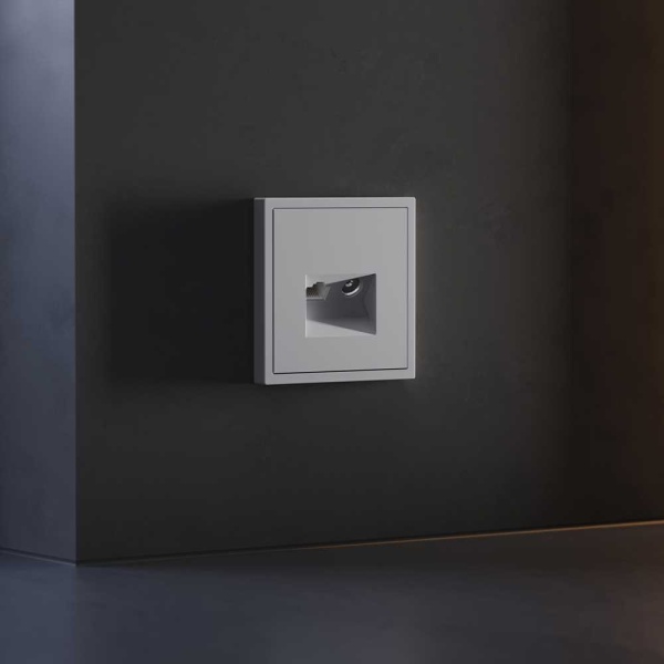 Накладка для розетки TV+RJ45 кат. 6, S70 (серый) Voltum VLS002716