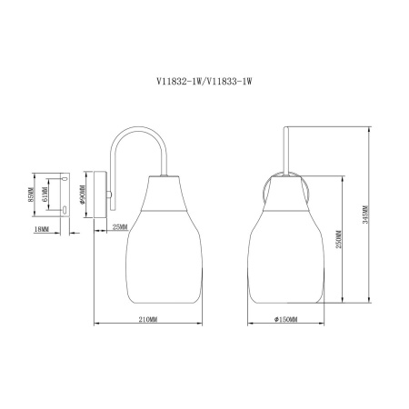 Бра Moderli Adalina V11833-1W