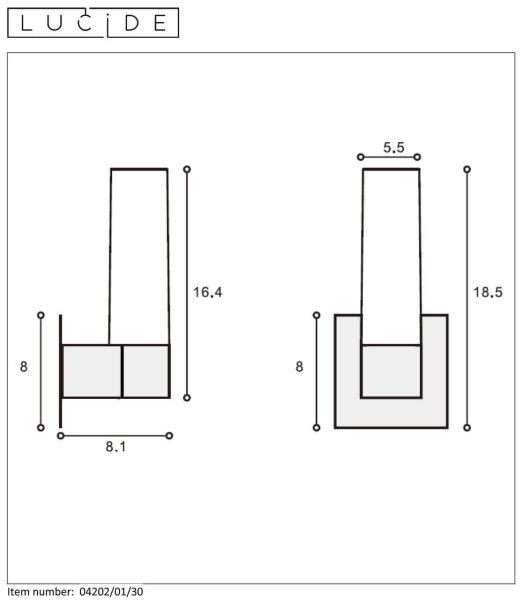 Подсветка для зеркал Lucide Jesse 04202/01/30