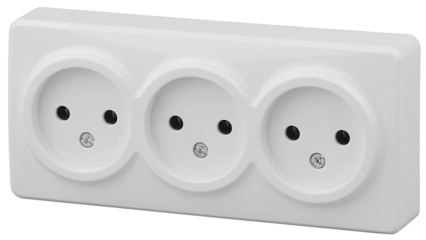 Розетка ЭРА Эксперт 3х2P 16A 250V 11-2207-01 Б0020697 Розетка ЭРА Эксперт 3х2P 16A 250V 11-2207-01 Б0020697