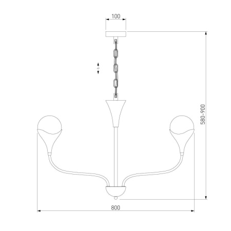 Подвесная люстра Eurosvet Calyx a068276