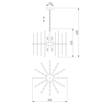 Подвесная люстра Bogates Allure 355/6 Smart хром
