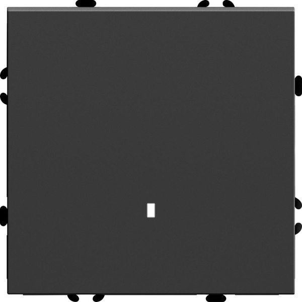 Выключатель 1-клавишный c индикатором (механизм), STEKKER, 250В, 10А, серия Эмили, RSW10-5101-05, черный уголь, soft touch 49837