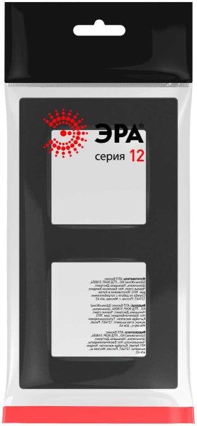 Рамка для розеток и выключателей ЭРА Серия 12 12-5202-12 на 2 поста, Классик, графит Б0067759