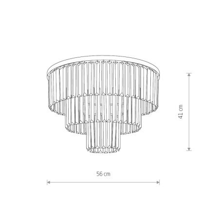 Потолочная люстра Nowodvorski Cristal M Black 7627