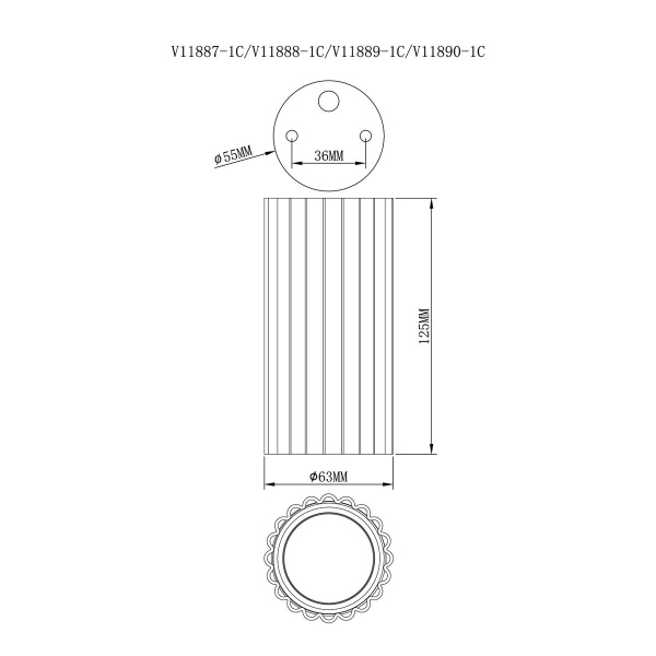 Настенно-потолочный светильник Moderli Cora V11890-1C