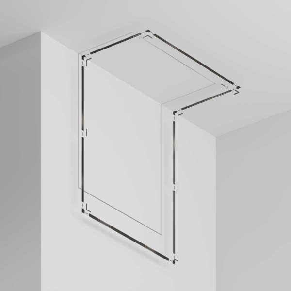 Шинопровод 2м Exility X встраиваемый под ГКЛ 12,5мм Maytoni Technical EXILITY X Busbar trunkings Exility X TRX239-422.12B