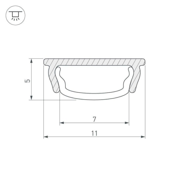 Профиль Arlight ARH-Bent-W11-2000 Anod 023592