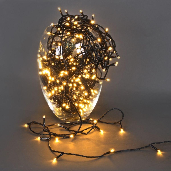 Cветодиодная гирлянда Sneha нить 24V теплый белый мерцающий A-969 WW