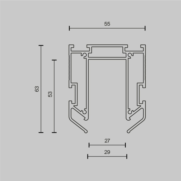 Профиль Maytoni Technical TRA034MP-212S(N)