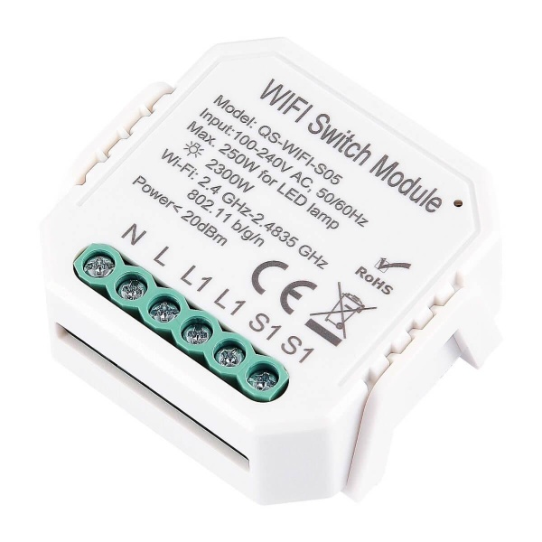 WIFI реле 1 канал 10A ST Luce ST9000 ST9000.500.01C WIFI реле 1 канал 10A ST Luce ST9000 ST9000.500.01C