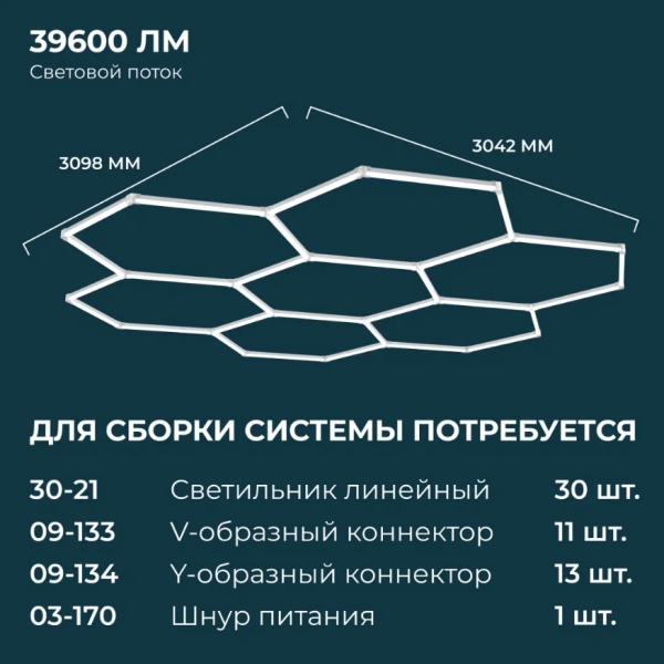 Накладной линейный светодиодный светильник Apeyron Net 30-21