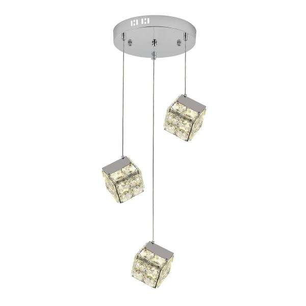 Подвесная светодиодная люстра Indigo Radioso 12048/3P Chrome V000136L