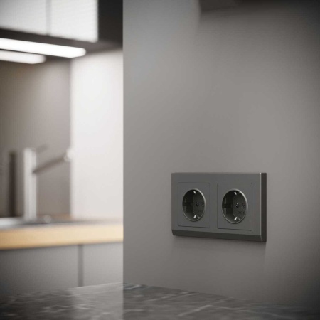 Рамка Werkel Stark на 2 поста графит W0021864 4690389194504