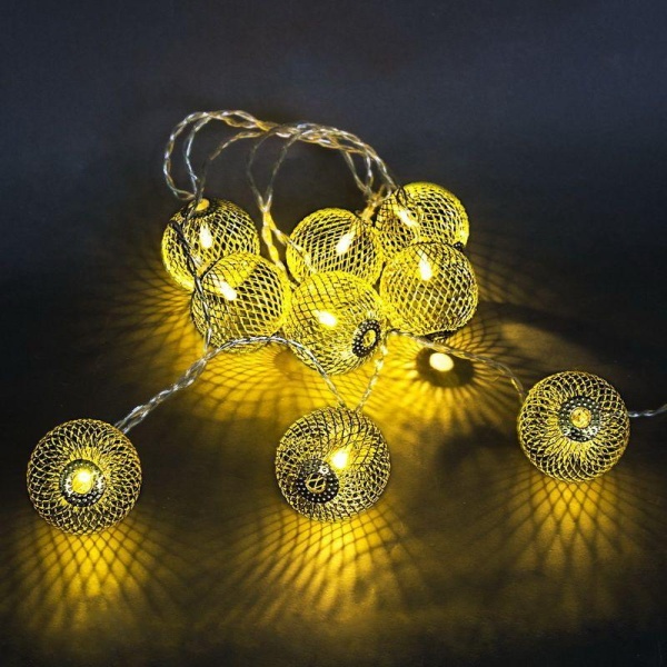 Cветодиодная гирлянда Sneha Шарик 230V теплый белый статичный A-463