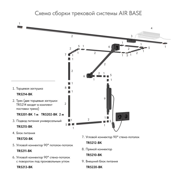 Заглушка Denkirs Air Base TR5214-BK