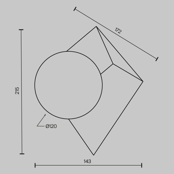 Бра Maytoni MOD445WL-01BS
