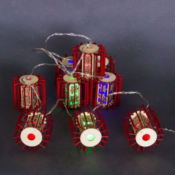 Cветодиодная гирлянда Sneha Фонарик 230V разноцветная статичный A-451