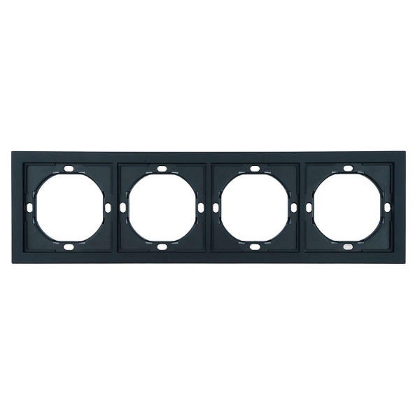 Рамка 4-местная, Stekker Мия, PFR00-3004-05, черный бархат 50464