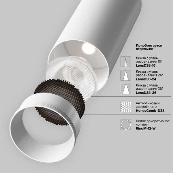 Потолочный светодиодный светильник Maytoni Technical Focus Led C056CL-L12W2.7K-W-W