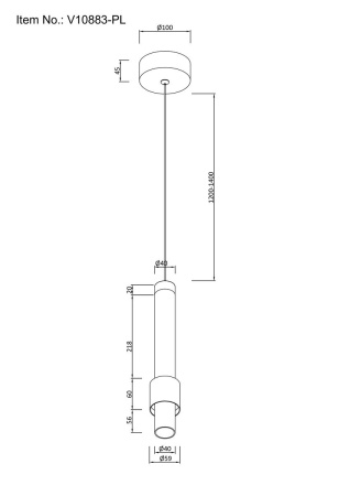 Подвесной светодиодный светильник Moderli Elli V10883-PL