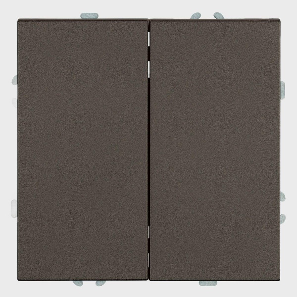 Выключатель 2-клавишный (механизм), Stekker, 250В, 10А Эмили, RSW10-5104-09, антрацит, soft touch 49918