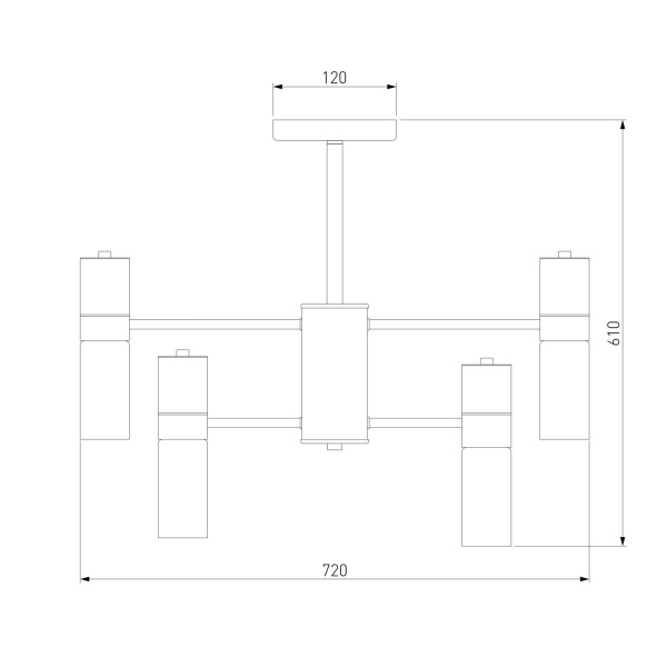 Подвесная люстра Eurosvet Tesoro 70125/8 черный