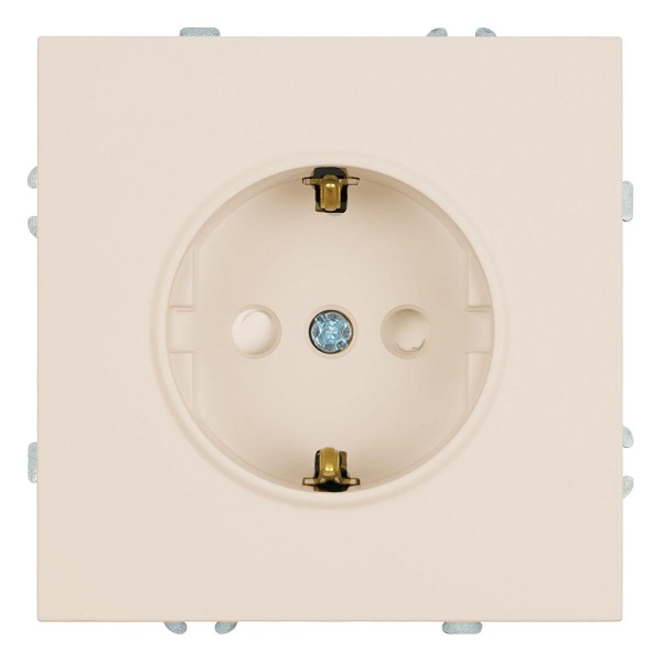 Розетка 1-местная с защитной шторкой с/з (механизм), Stekker, 250В, 16А Эмили, RST16-5110-08, кашемир, soft touch 49906