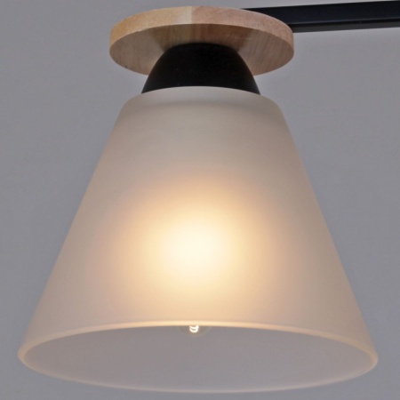 Потолочная люстра Reluce 11630-0.3-03 BK+WOOD