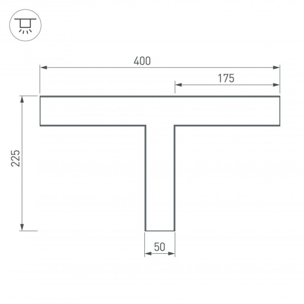 Коннектор T-образный Arlight SL-Line-5035 030117 Коннектор T-образный Arlight SL-Line-5035 030117