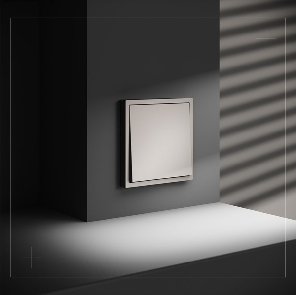 Перекрестный переключатель встраиваемый Voltum S70 одноклавишный 10А, (кашемир) VLS010503