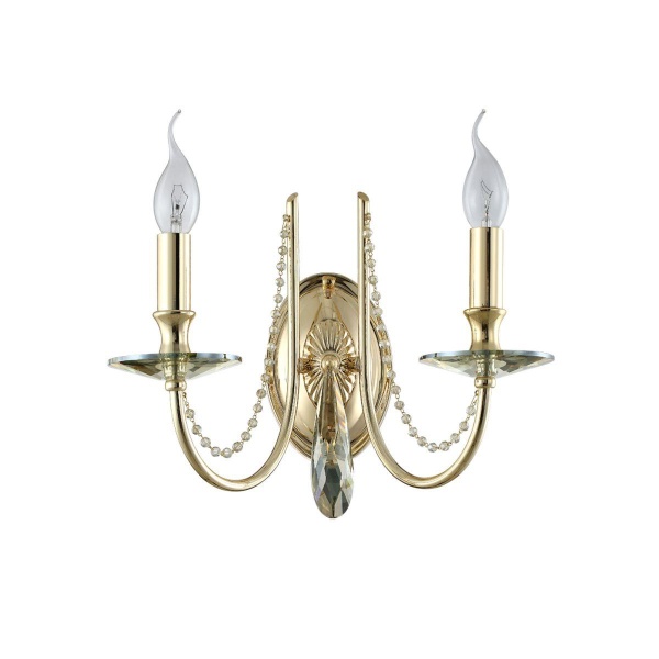 Бра Crystal Lux Victoria AP2 Gold/Amber